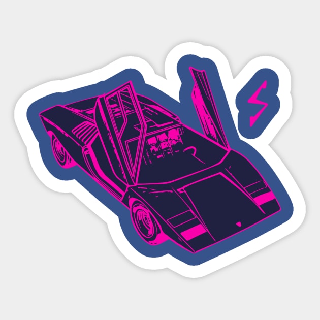 countach lp500 Sticker by retroracing